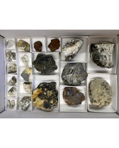 Mixed minerals from the Harz mountains, Harz Mountain mix, Germany, 1 flat