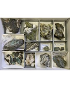Mixed minerals from the Harz mountains; Harz Mountain mix, Germany; 1 flat