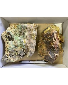 Mixed minerals from the Harz mountains; Oberschulendorf, Germany; 1 half-format flat