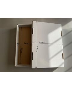 Folding boxes; with lid, full size, 15,1inch x 10,2inch x 2,1inch; 10 pieces
