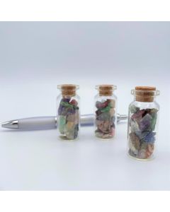 Gemstone and decorative stone mix vial, colorful, mixed, 1 piece
