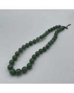 Aventurine (dark) bead string with 10 mm spheres, 45 cm, 1 piece