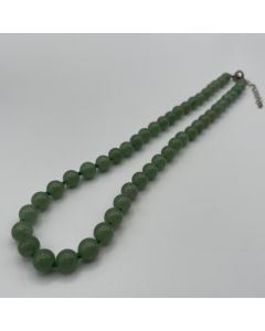 Aventurin (dark) bead string with 8 mm spheres, 45 cm, 1 piece