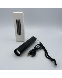 LED-flashligth; large, with powerbank and focus lens; 1 piece