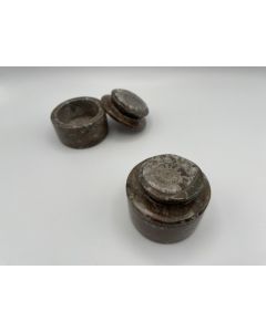 Ammonite box, with lid, brown, 5 cm, 1 piece
