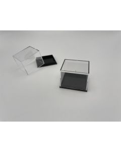 Thumbnail box, acrylic box; T4H, black, 41 x 35 x 32 mm, full case; 1540 Pieces