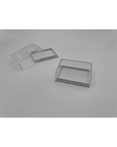 Miniature Box, Acrylic Box, T6L; white, 2 1/4 x 1 3/5 x  4/5 inch (59 x 41 x 21 mm); 10 pcs