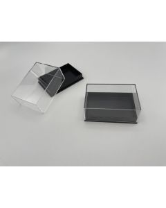 Miniature Box, Acrylic Box, T8H; black, 3 x 2 x 1 1/4 inch (80 x 55 x 32 mm); 10 pcs