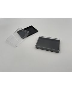 Miniature Box, Acrylic Box, T8L; black, 3 x 2 x 1/2 inch (80 x 55 x 12 mm); 50 pcs