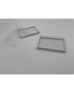 Miniature Box, Acrylic Box, T8L; white, 3 x 2 x 1/2 inch (80 x 55 x 12 mm); 50 pcs