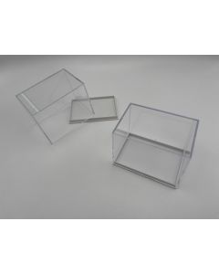 Small Cabinet Box, Acrylic Box, T8E; white, 3 x 2 x 2 1/2 inch (81 x 56 x 62 mm); 1 pcs