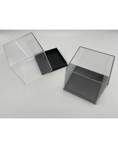Small Cabinet Box, Acrylic Box, T8F; black, 3 1/4 x 3 1/4 x 3 inch (82 x 82 x 78 mm); 1 pcs