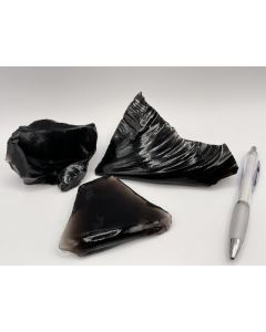 Obsidian; black, gemmy, Armenia; 1 kg