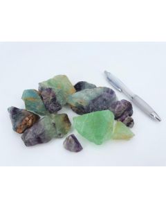 Fluorite; rainbow-fluorite, multicoloured, carving grade, Uis, Namibia; 1 kg