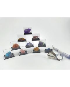 Beginner mineral set; with magnifying glass; 1 piece