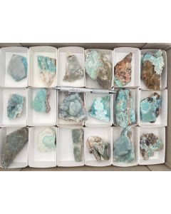 Smithsonite (turquoise, light blue); Laurion, Greece; 1 flat