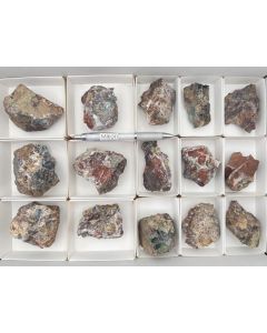 Mixed minerals of Tonopah-Belmont Mine; Arizona, USA; 1 flat