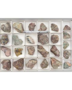 Mixed minerals of the Schmiedestollen mine; Black Forest, Germany; 1 flat