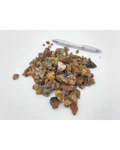 Wickenburgite, raygrantite, creaseyite, fornacite etc., Evening Star Mine, AZ, USA, 1 microbag (micro bag)
