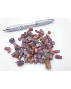 Ruby + Sapphire, Corundum crystals; Tanzania; 100 g