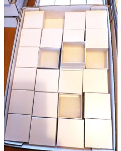 Specimen Boxes with lids; with white cotton insert; (mineral boxes) 240 pcs, 24 per flat, 10 flats

