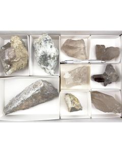 Mountain crystal, smokey quartz; Binntal, Switzerland, from Gorsatt Strahler; 1 flat 