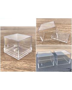Micromount Box; clear, 1 x 1 x 3/4 inch (28 x 28 x 22 mm); 1000 pcs