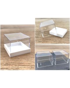 Micromount Box; white, 1 x 1 x 3/4 inch (28 x 28 x 22 mm); 1 bag with 100 pcs