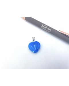 Gemstone pendant, chain pendant; heart, colored quartz, approx. 2 cm; 1 piece