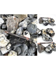 Flintstone; Firestone, black, Heiligendamm, Bad Doberan, Baltic Sea, Germany; 10 kg
