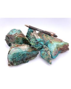 Chrysocolla, dioptase, shattuckite; Kaokoveld, Namibia; 1 kg 