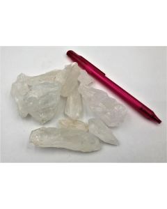 Quartz, Mountain quartz (Lodolite); clear pieces, cutting grade, Himalaya, India; 1 kg 