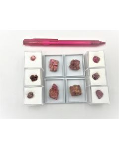 Spinel, red crystalls from Tanzania; 10 pc
