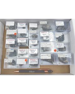 Minerals mixed; Ariskop Quarry, Namibia, Gerd Tremmel collection; 1 half size flat