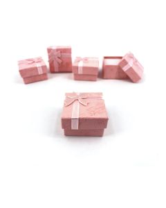 Jewellery box, jewelry box; pink, rose, 4x4 cm; 10 pieces