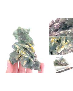 Goyazite, Florencite, Fluorite; Erongoberge, Namibia, Gerd Tremmel collection; Scab, single piece