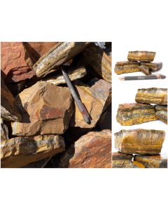 Tiger eye with rock crystal; South Africa; 100 kg