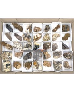 Smoky Quartz, Aegirine, Siderite, Feldspar xls; Mt. Malosa, Zomba, Malawi; 1 unique flat