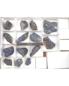 Dumortierite; Yuma, CA, USA; 1 lot of 14, miniatures, unique