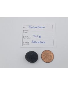 Columbianit (Tectite); Columbia, piece 2 cm; 1 piece with 7,6 g