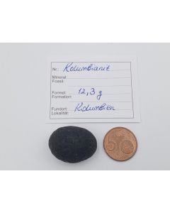 Columbianit (Tectite); Columbia, piece 3 cm; 1 piece with 12,3 g