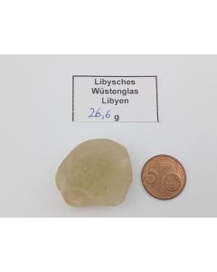 Lybian Desert Glas (Tektite); Libya, piece 3,1 cm; 26,6g