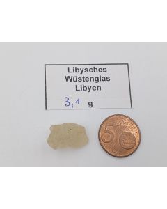 Lybian Desert Glas (Tektite); Libya, piece 2 cm; 3,1g