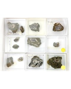 Topas, Hematite, Sellaite xls; Nivelingsberg, Eifel, Germany; Box