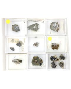 Topas, Hematite, Sellaite xls; Nivelingsberg, Eifel, Germany; Box