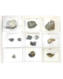 Topas, Hematite, Sellaite xls; Nivelingsberg, Eifel, Germany; Box