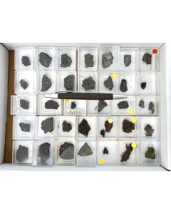 Dorrit xls, Sanidine xls, Amphibole xls; Nickenich, Eifel, Germany; 1 unique flat (40)

