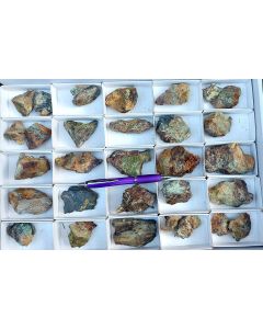 Torbernite, Autunite xls, etc.; Lonya vein, Schneeberg, Saxony, Germany, 1 flat, unique (S2)