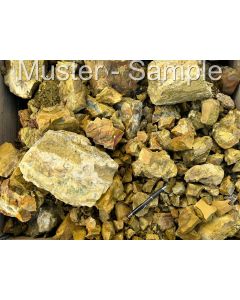 Fossil (petrified) wood with green and yellow opal; rough; Garut, Java, Indonesia; 100 kg