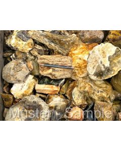 Fossil (petrified) wood, multicolour; Garut, Indonesia 100 kg